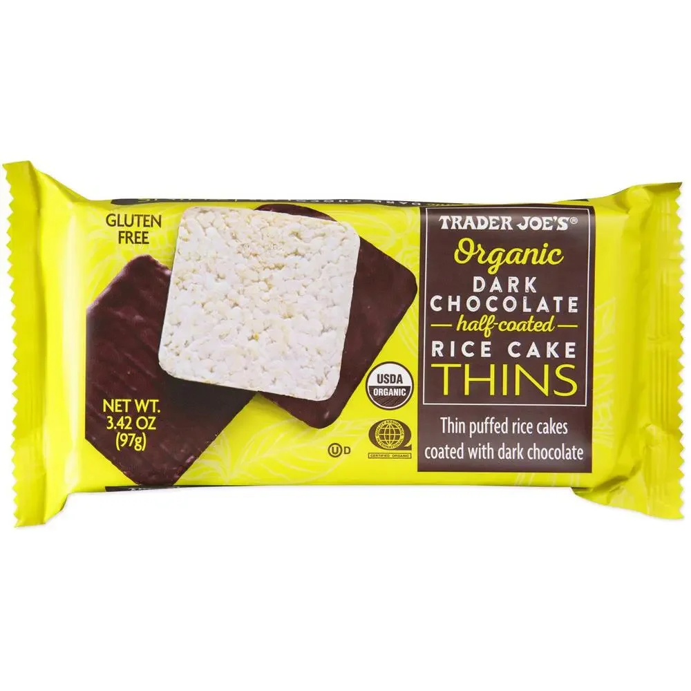 Trader Joe's — Organic Dark Chocolate Half-Coated Rice Cake Thins
